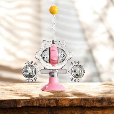 Distributeur croquettes chat WhirlCatFeeder rose contrôle portions