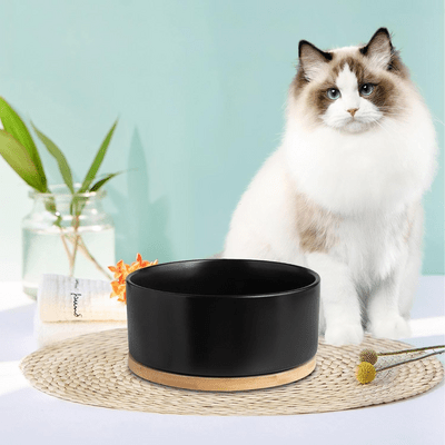 Gamelle WarmSipCatBowl noir design ergonomique antidérapant