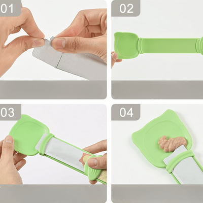 Distributeur MeowSpoon vert facile à nettoyer