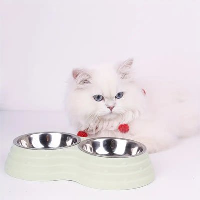 Gamelle chat design ergonomique blanche vue principale