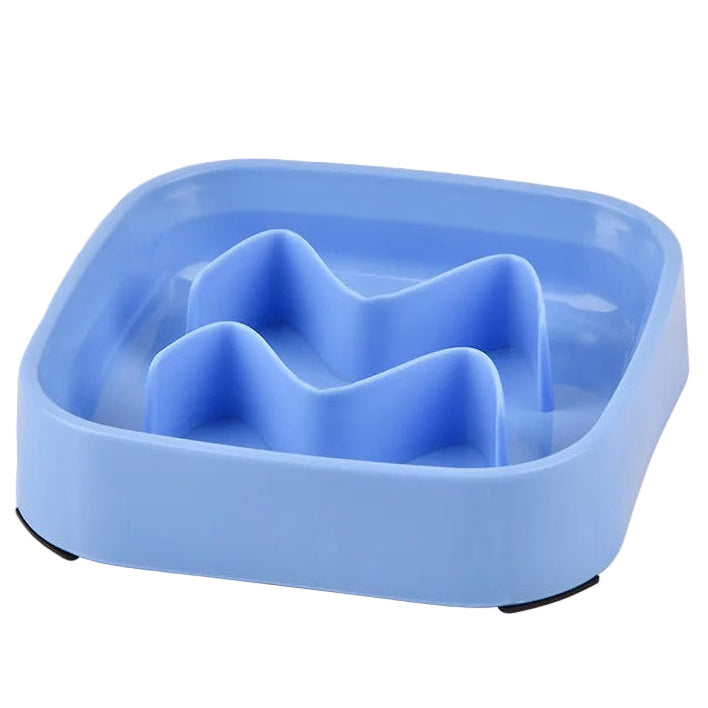 Vue dessus gamelle anti-glouton relief digestion lente