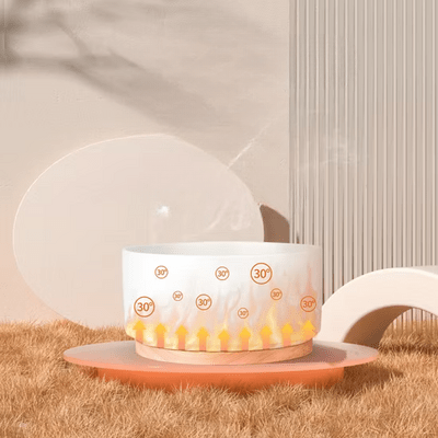 Gamelle WarmSipCatBowl blanc - vue détaillée du design confortable
