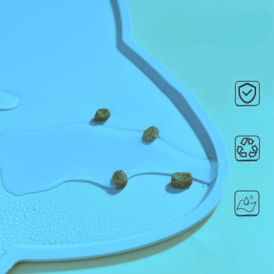 Tapis KittyPlacemat bleu - facile à nettoyer et hygiénique pour chat

