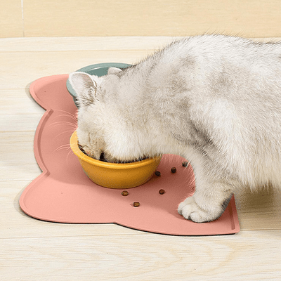 Tapis KittyPlacemat rose protège sol éclaboussures
