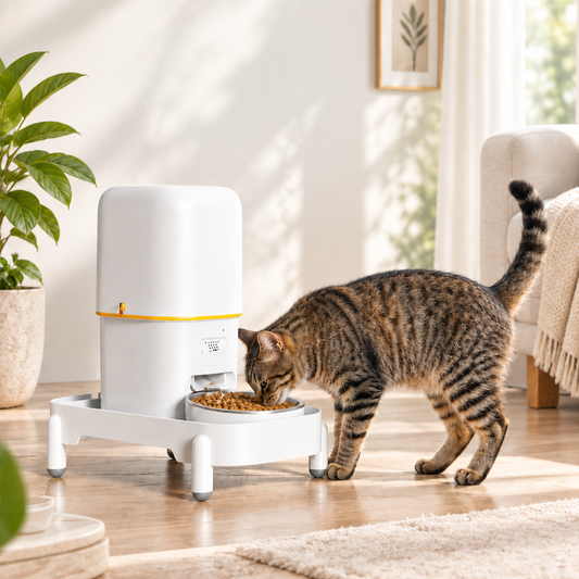 Support réglable pour distributeur de nourriture pour chat et chien | MiaouTable
