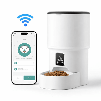 Application mobile contrôle distributeur chat WiFi programmable