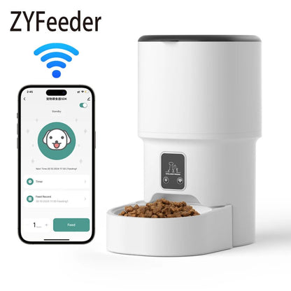 Application mobile ZYFeeder contrôle distributeur chat WiFi programmable