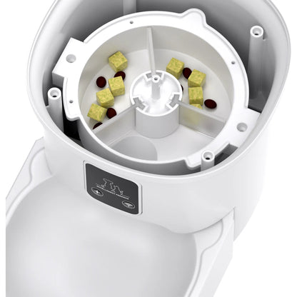 Distributeur croquettes chat automatique WiFi 4L blanc design moderne