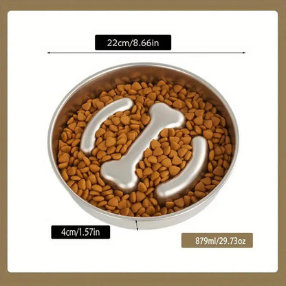 Gamelle anti glouton chat Felicare couleur argent - bol ralentisseur d'alimentation