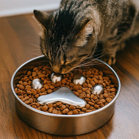 Gamelle anti glouton pour chat Felicare - ralentit l'alimentation et améliore la digestion