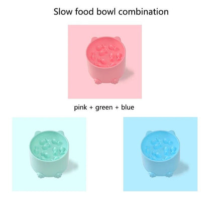 Gamelle anti glouton chat FeliBowl multicolore - bol ralentisseur alimentaire