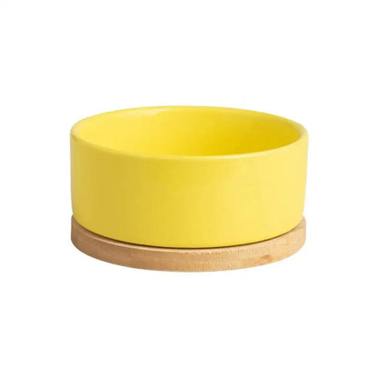 Gamelle chauffante WarmSipCatBowl jaune pour chat