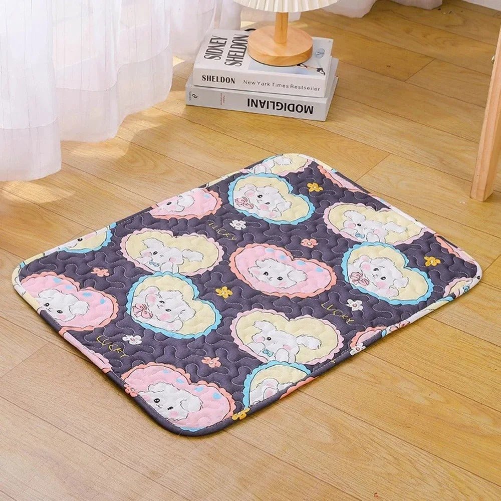 Tapis avec motifs cœurs gris font