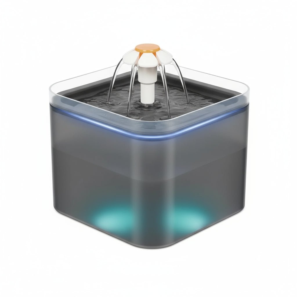 Fontaine eau silencieuse chat gris 2L avec filtre