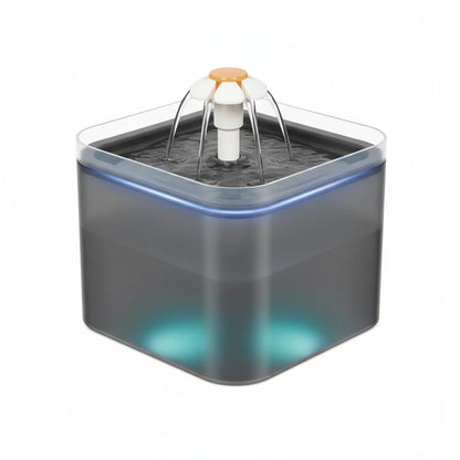 Fontaine eau silencieuse chat gris 2L avec filtre